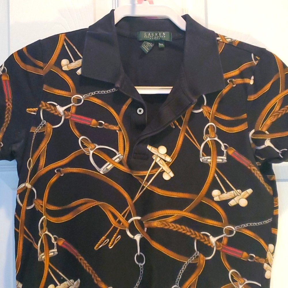 Ralph Lauren polo & leather straps, Petite Medium